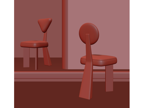 Classical dining chair 027 3D Model