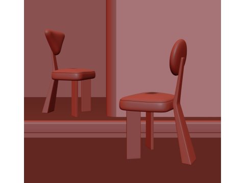 Classical dining chair 027 3D Model