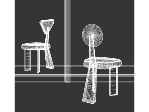 Classical dining chair 027 3D Model