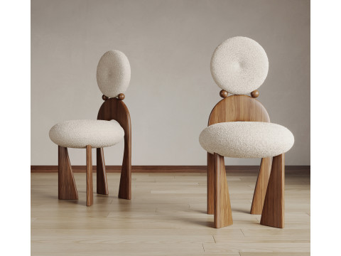 Classical dining chair 042 Modèle 3D