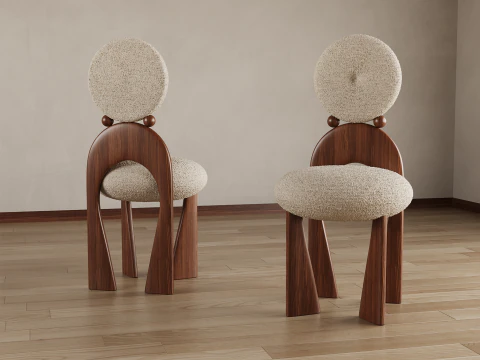 Classical dining chair 042 3D Model
