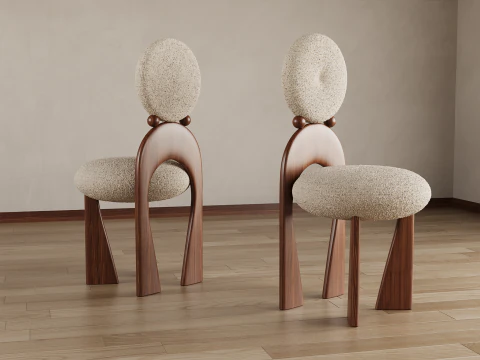 Classical dining chair 042 3D Model