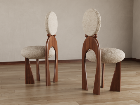 Classical dining chair 042 Model 3D
