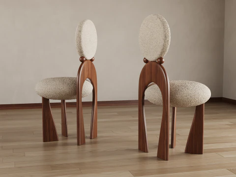 Classical dining chair 042 3D Model