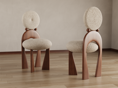 Classical dining chair 042 Model 3D