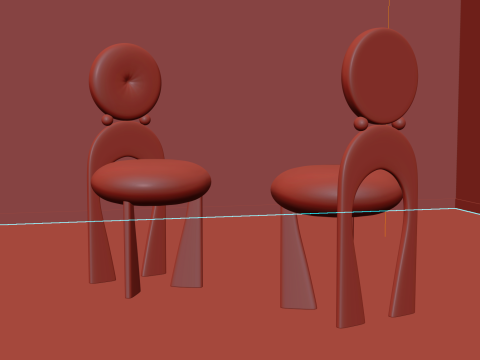 Classical dining chair 042 Model 3D
