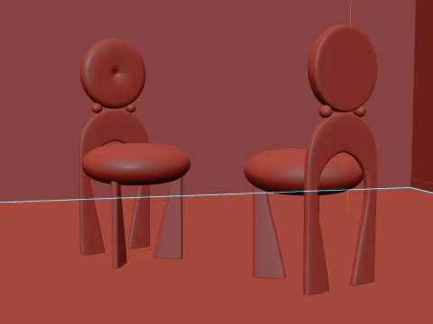 Classical dining chair 042 3D Model