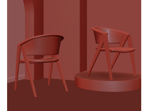 Courtyard leisure chair 036 Model 3D