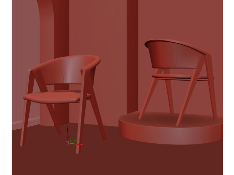 Courtyard leisure chair 036 Model 3D