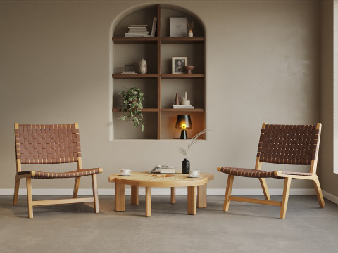 Courtyard leisure chair 037 3D Model