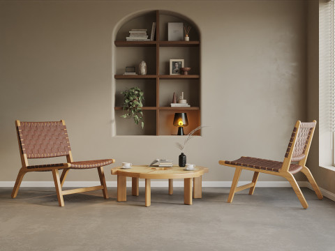Courtyard leisure chair 037 3D Model
