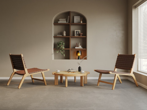 Courtyard leisure chair 037 3D Model
