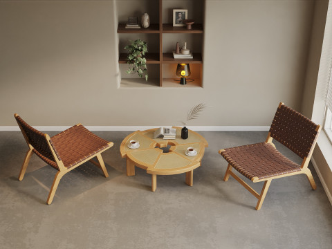 Courtyard leisure chair 037 3D Model