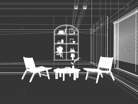 Courtyard leisure chair 037 3D Model