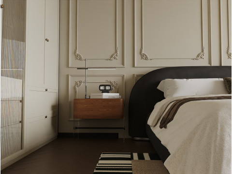 Cozy Bedroom interior scene 004 Modello 3D