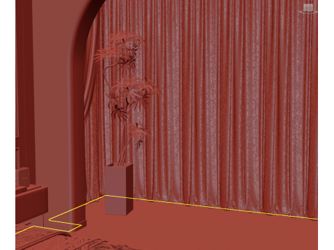 Cozy Bedroom interior scene 004 Modello 3D