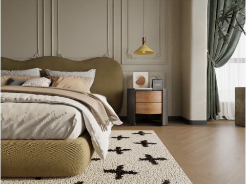 Cozy Bedroom interior scene 006 3D-Modell