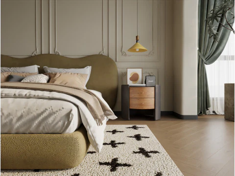 Cozy Bedroom interior scene 006 3D Model