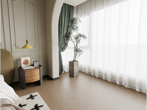 Cozy Bedroom interior scene 006 3D Model
