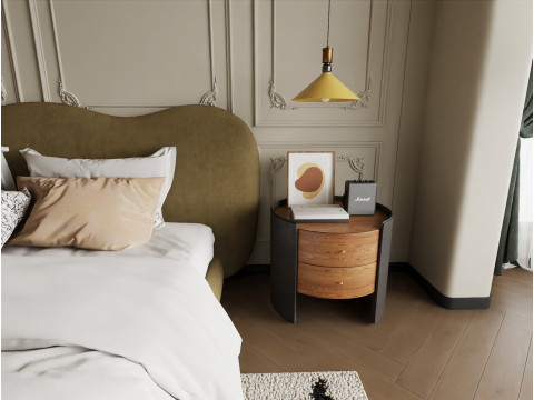 Cozy Bedroom interior scene 006 3D-Modell