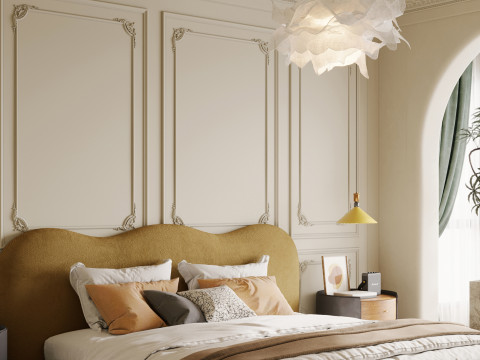 Cozy Bedroom interior scene 006 3D-Modell