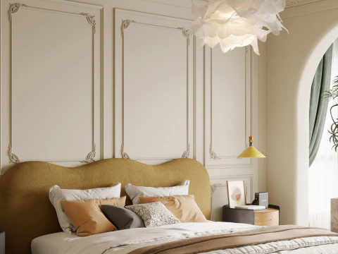 Cozy Bedroom interior scene 006 3D Model