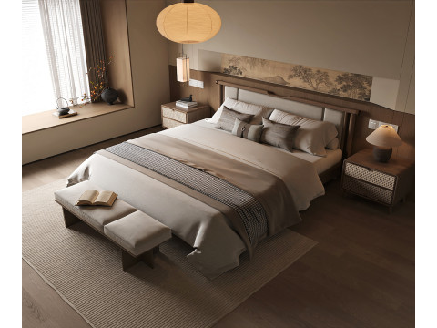 Cozy Bedroom interior scene 007 3Dモデル