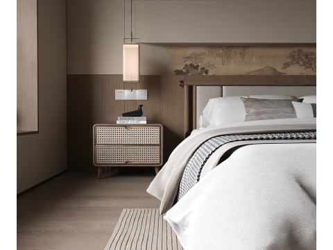 Cozy Bedroom interior scene 007 3Dモデル