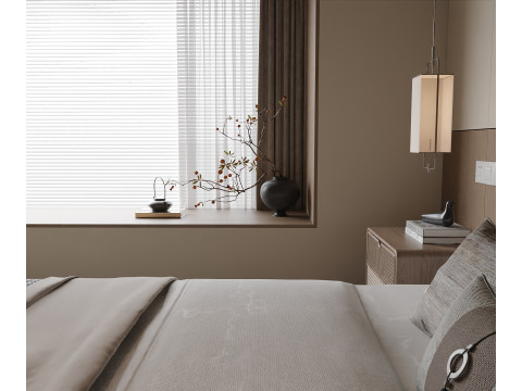 Cozy Bedroom interior scene 007 3Dモデル