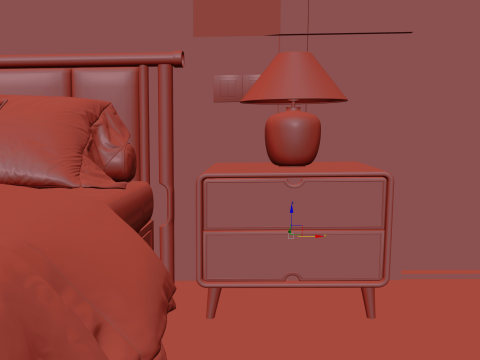 Cozy Bedroom interior scene 007 3Dモデル