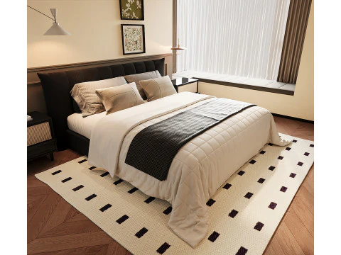 आरामदायक बुटीक बेडरूम इंटीरियर 069 3D मॉडल