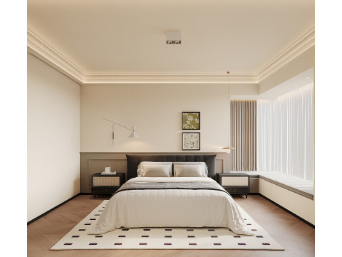 Cozy Boutique Bedroom Interior 069 Modelo 3D