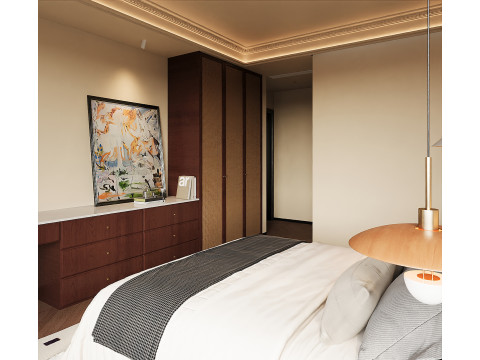 Cozy Boutique Bedroom Interior 069 Modelo 3D
