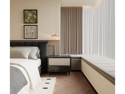 Cozy Boutique Bedroom Interior 069 Modelo 3D