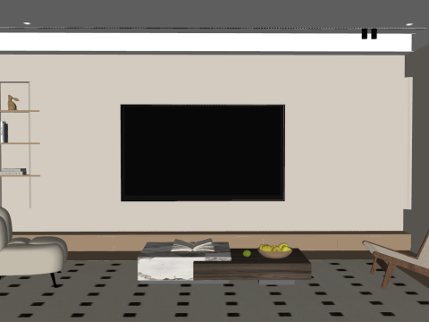 Cream Japandi Style Interior 083 Modelo 3D