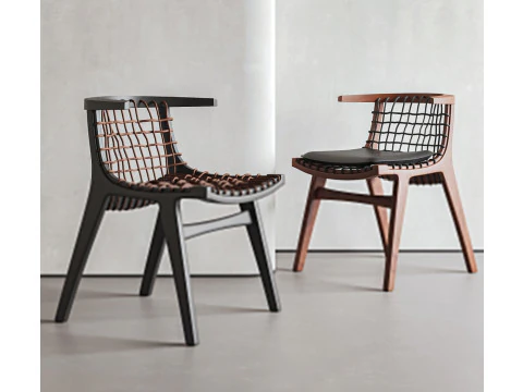 Krzesło ogrodowe z rattanu ogrodowego 026 Model 3D