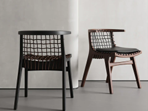 Garden rattan leisure chair 026 3D Model
