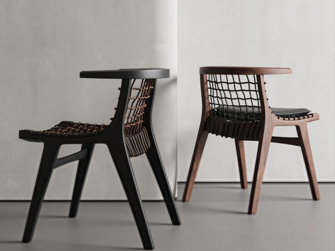 Garden rattan leisure chair 026 Model 3D