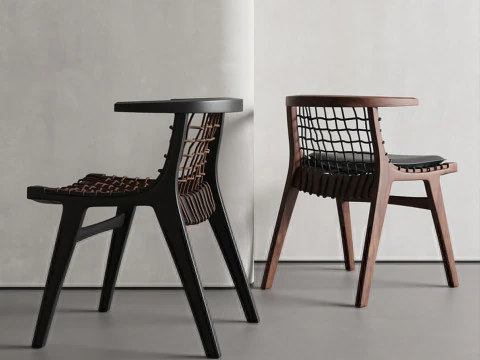 Garden rattan leisure chair 026 3D Model