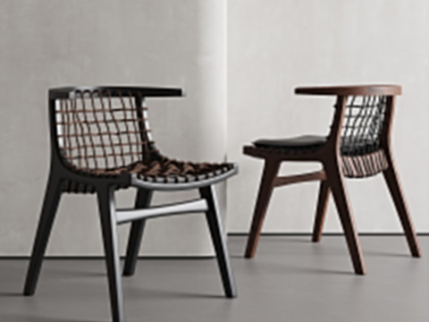 Garden rattan leisure chair 026 Model 3D