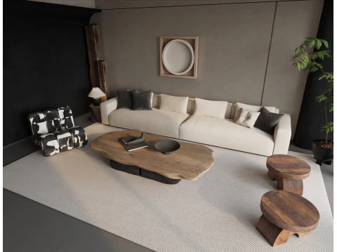 Homestay living room 008 3D Model