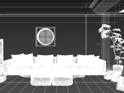 Homestay living room 008 Modèle 3D