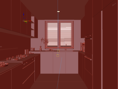 Kitchen interior 051 3D Model