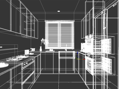 Kitchen interior 051 3D Model