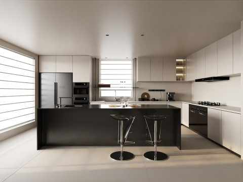 Kitchen interior 052 3D Модель