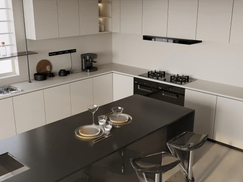 Kitchen interior 052 3D Model