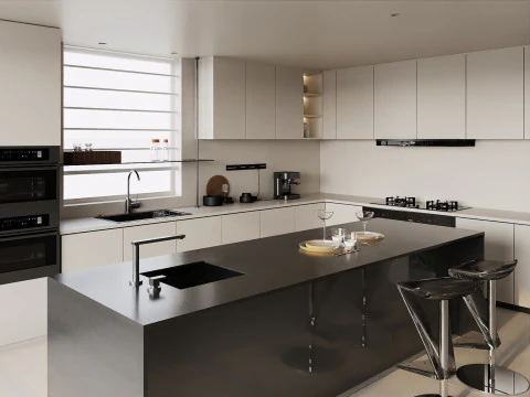 Kitchen interior 052 3D Model