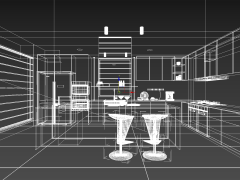Kitchen interior 052 3D 模型