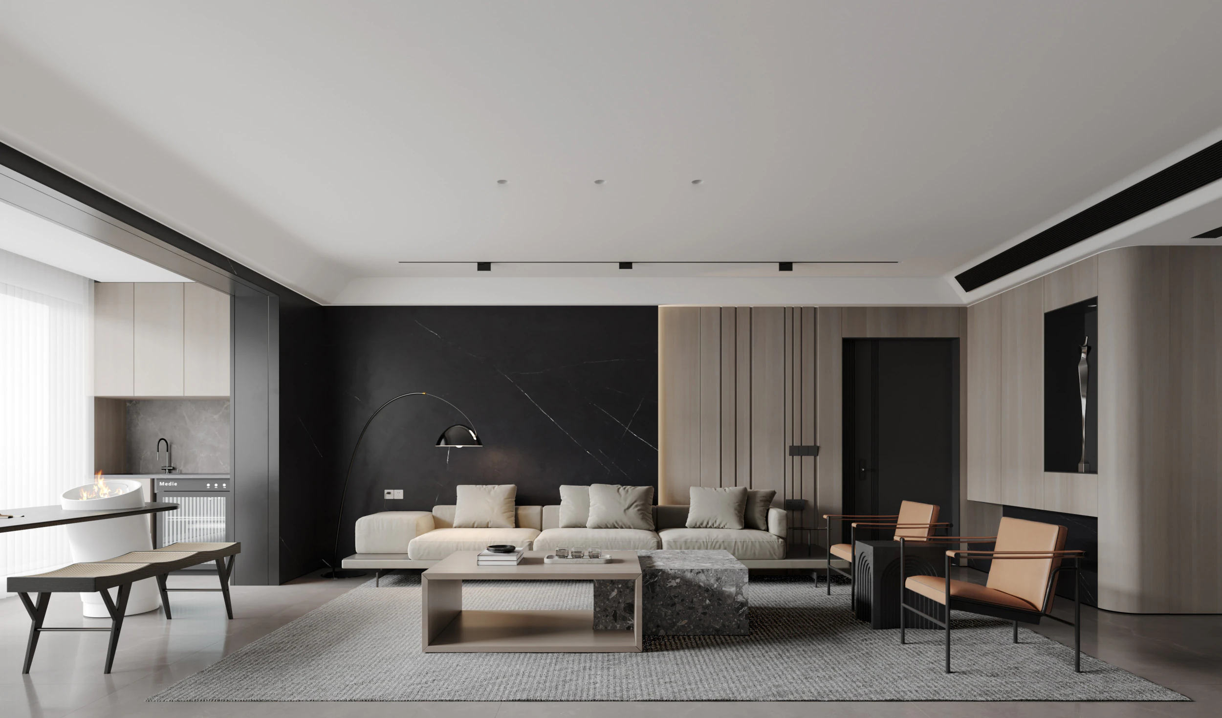 Living Room Scene 015 3D Model .c4d .max .obj .3ds .fbx .stl .blend 