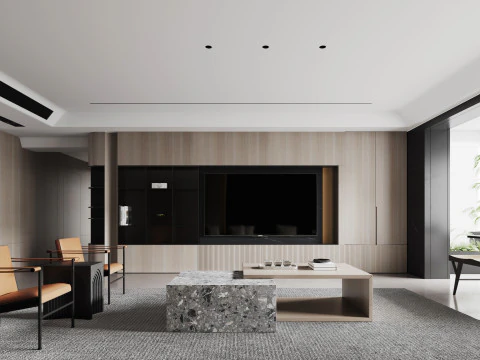 Living Room Scene 015 3D Model